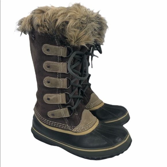 Sorel Joan Of Arc Arctic Rubber Suede Winter Boots - Picture 1 of 11